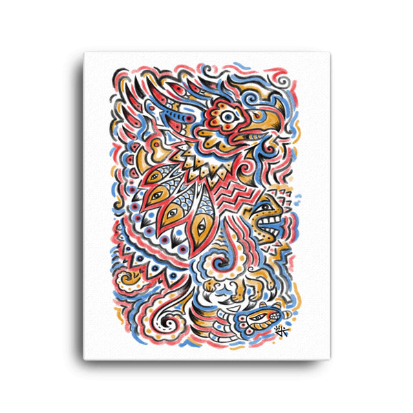 Creative Eagle white Canvas Print