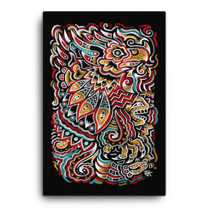 Creative Eagle black Canvas Print