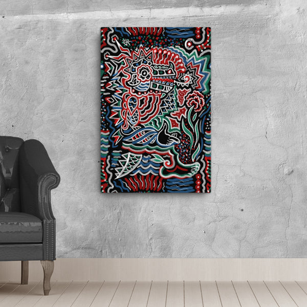 Crocodile God Canvas Print