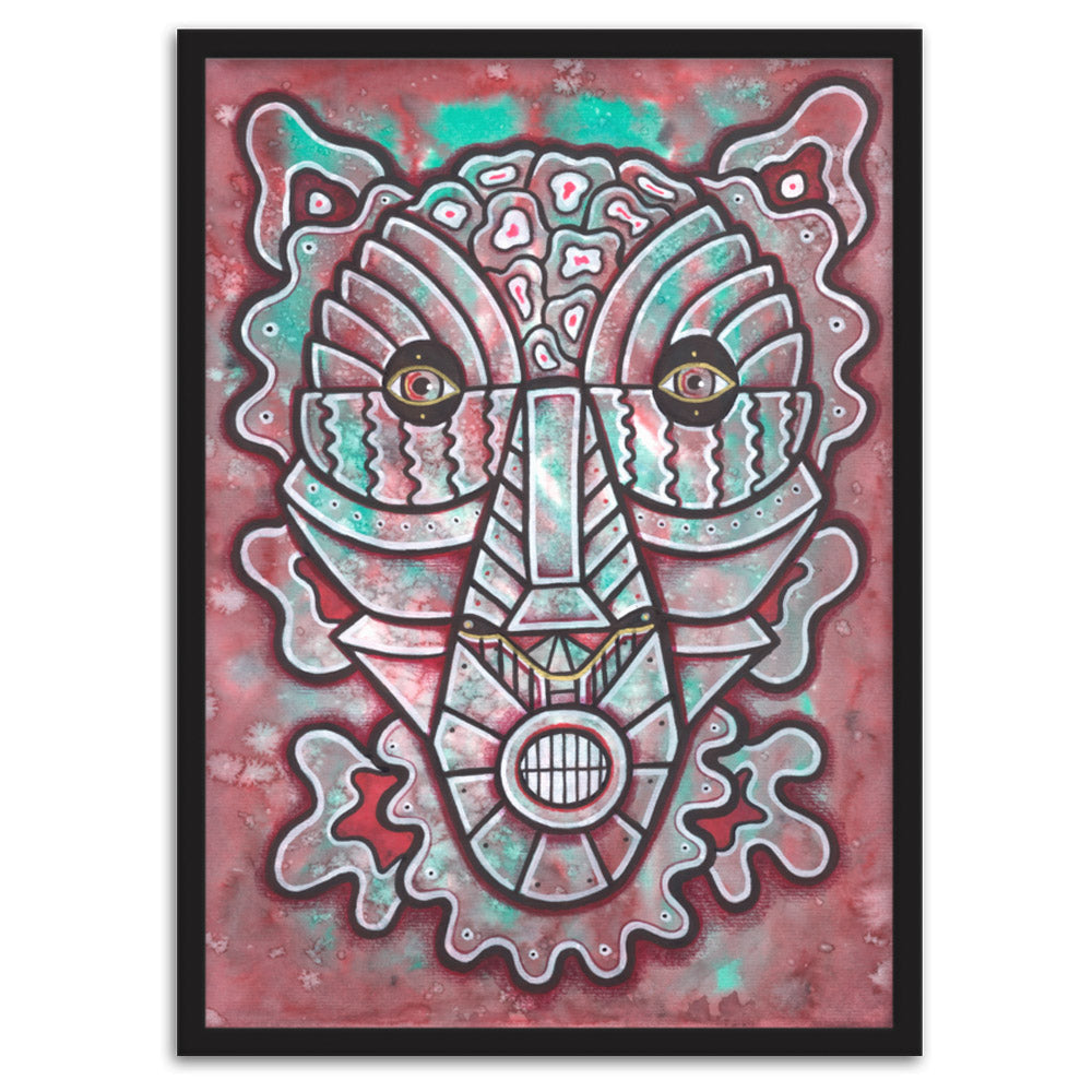 Feline Totem Framed Poster