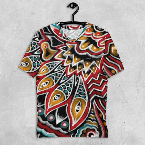 Creative Eagle black t-shirt with all over print