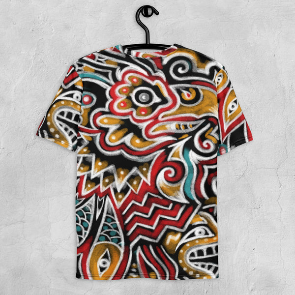 Creative Eagle black t-shirt with all over print